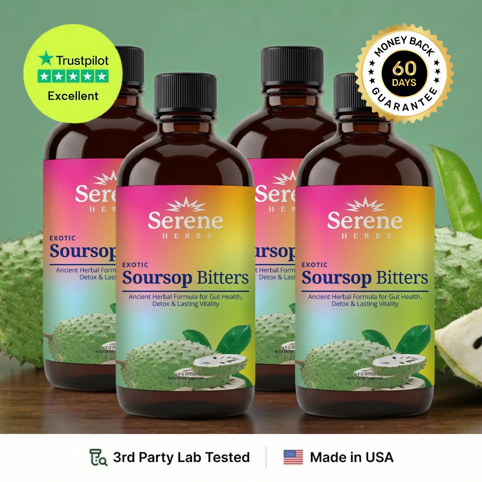 Serene Herbs Soursop Bitters (2 Bottles)