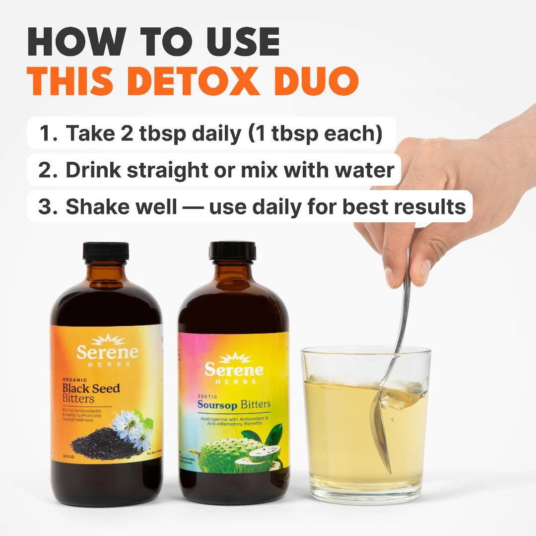 Black Seed Bitters Bundle – ( BUY 1 + GET 1 Soursop Bitters ）